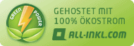 Gehostet mit 100% Ökostrom